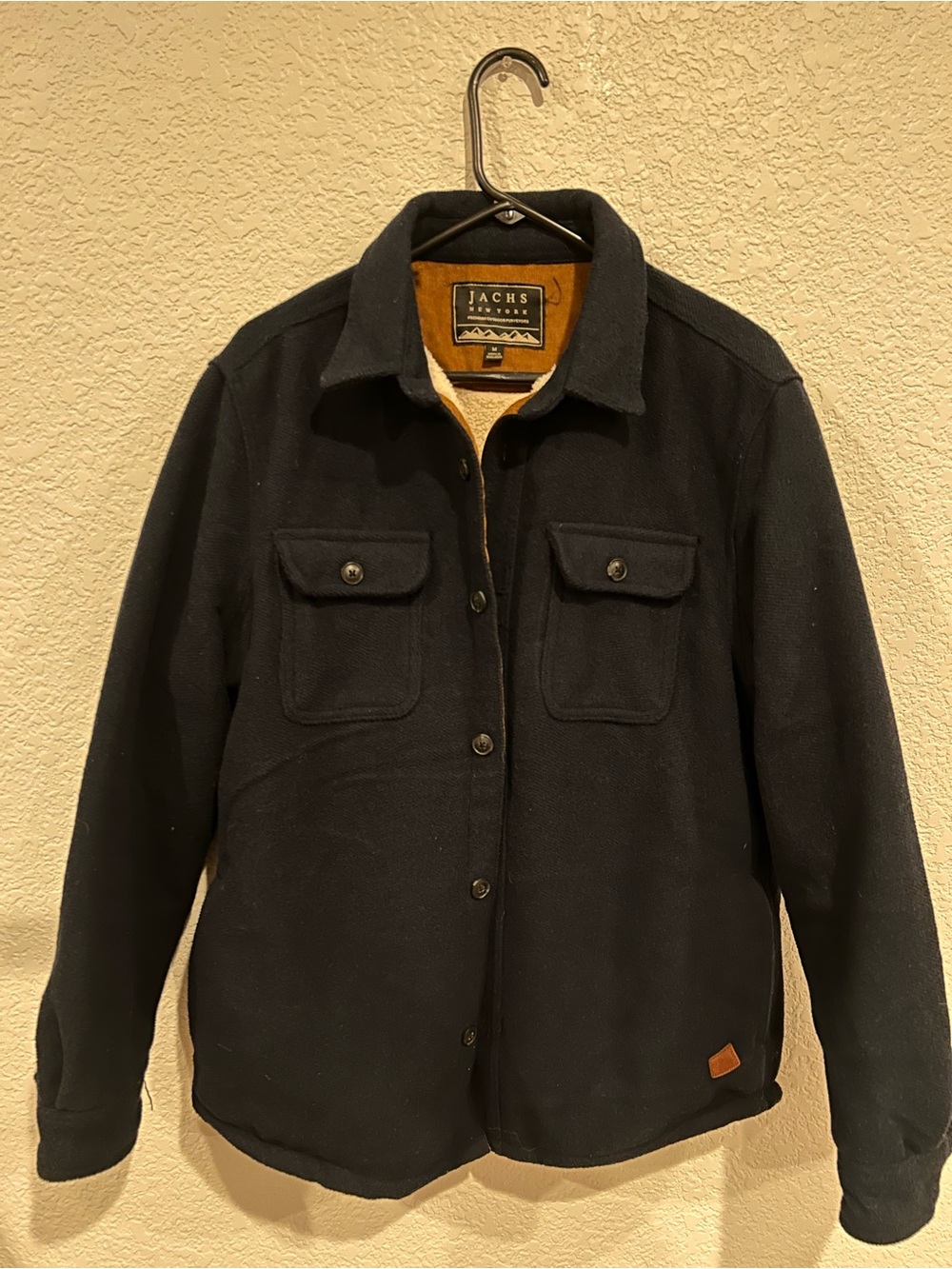 Men's Black Wool-Blend Coat